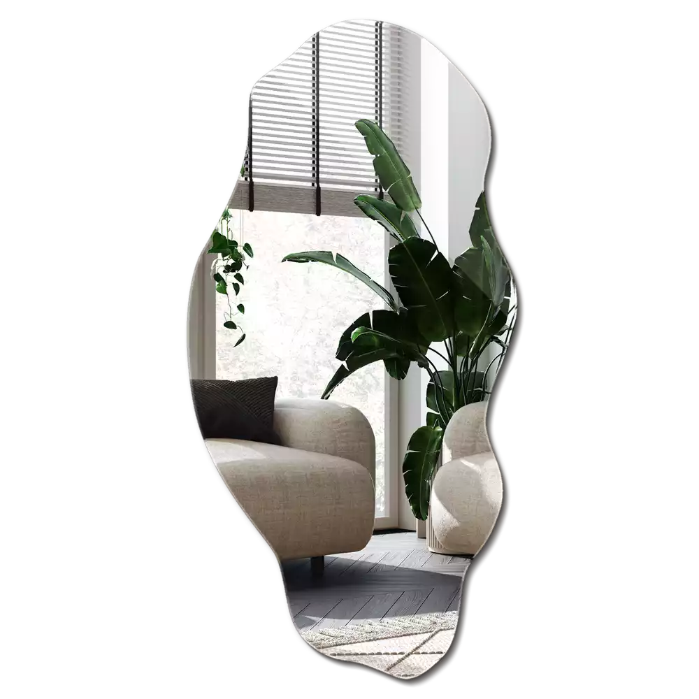Espelho assimétrico decoração de parede original