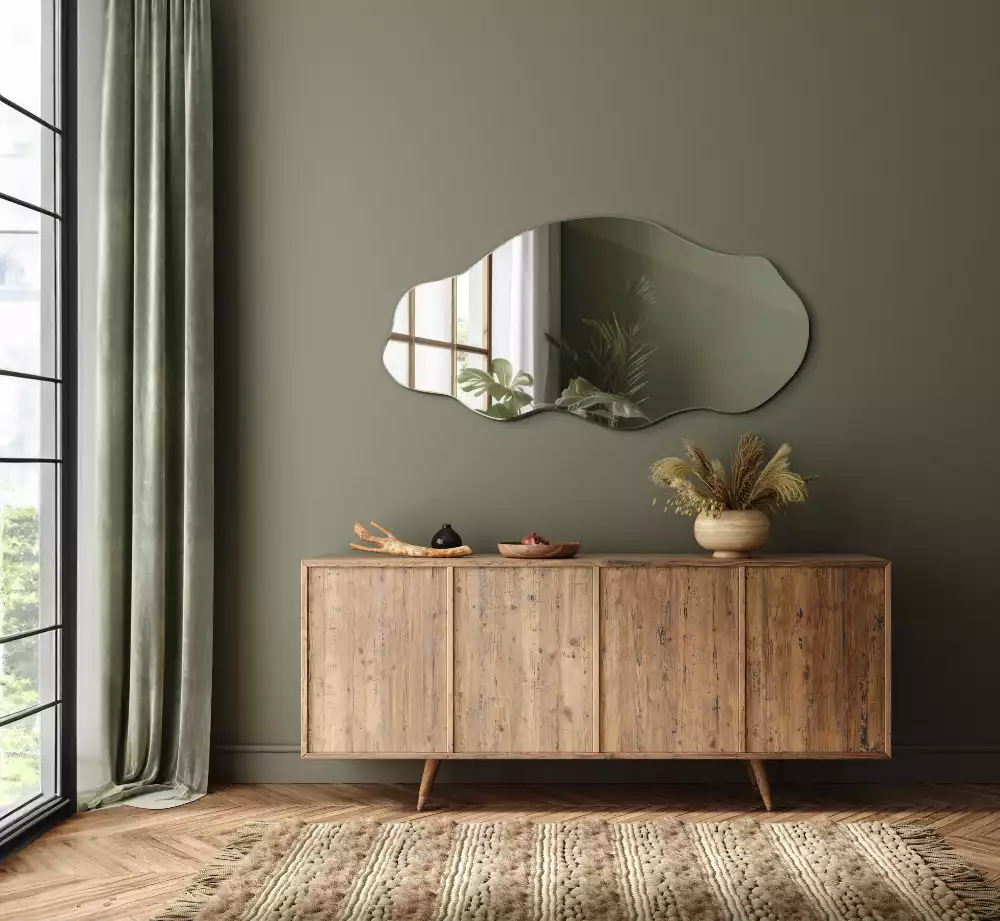 Espelho assimétrico decoração de parede original