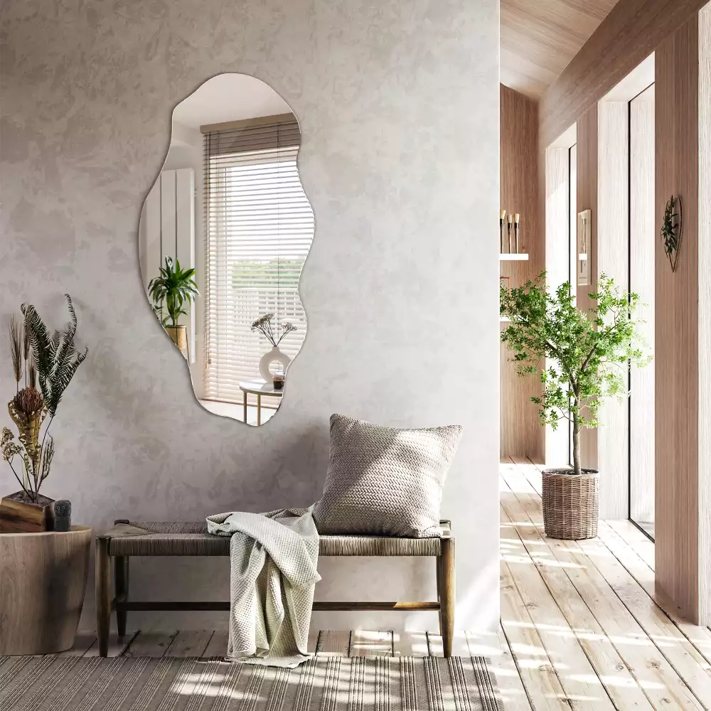 Espelho assimétrico decoração de parede original