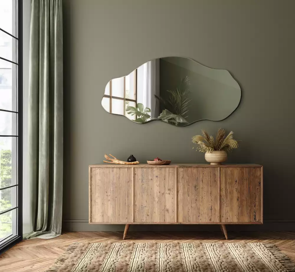 Espelho assimétrico decoração de parede original