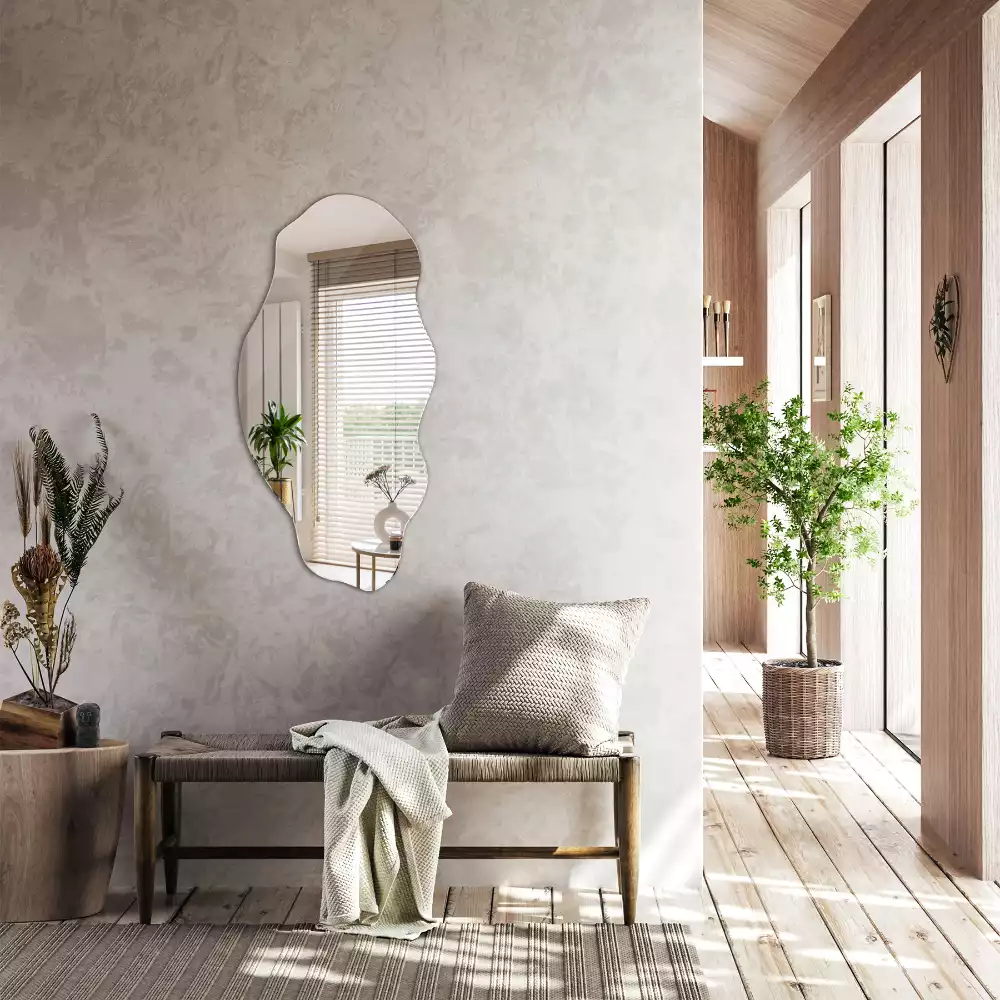 Espelho assimétrico decoração de parede original