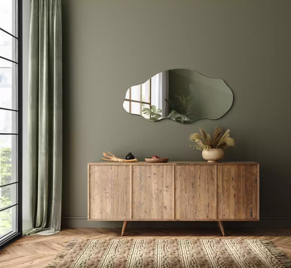 Espelho assimétrico decoração de parede original