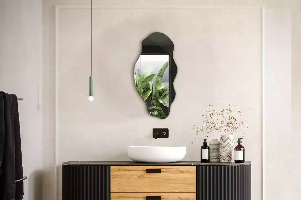 Espelho assimétrico decoração de parede original