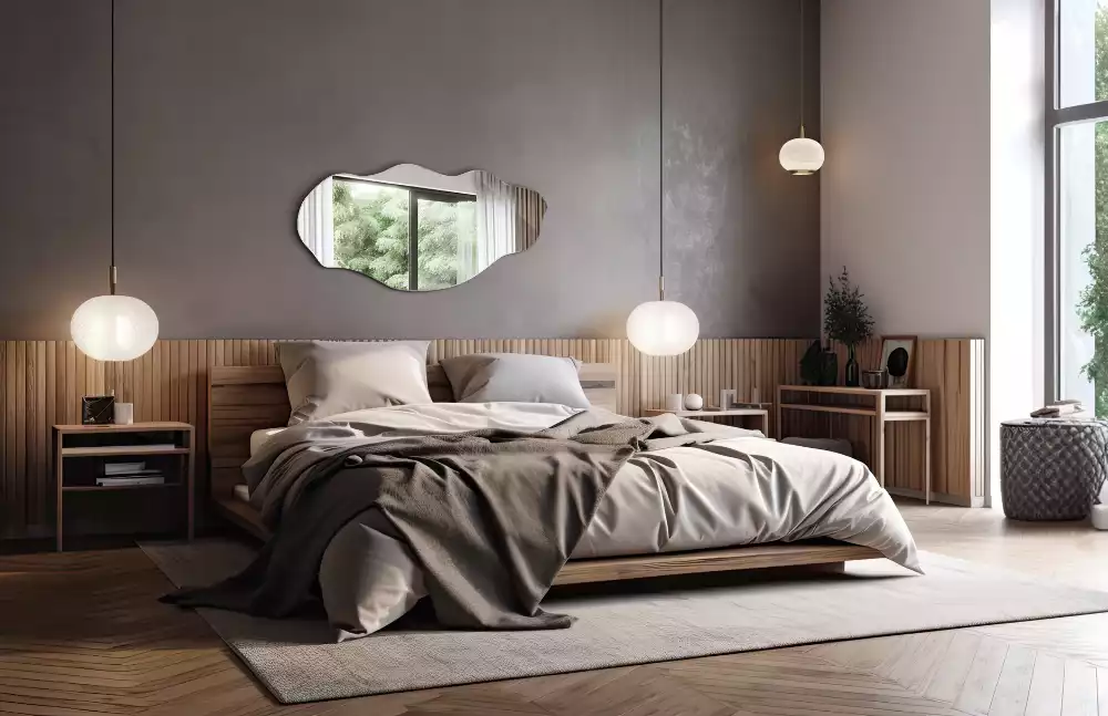 Espelho assimétrico decoração de parede original