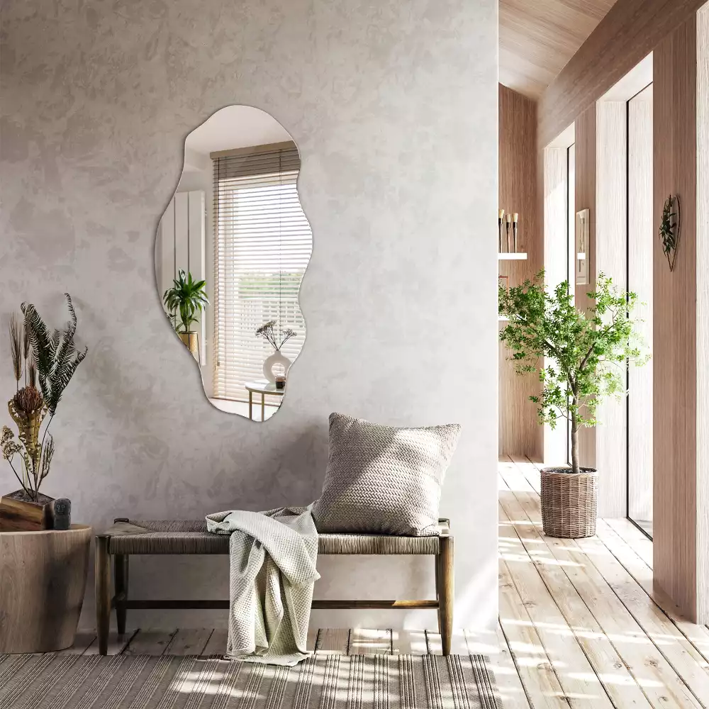 Espelho assimétrico decoração de parede original