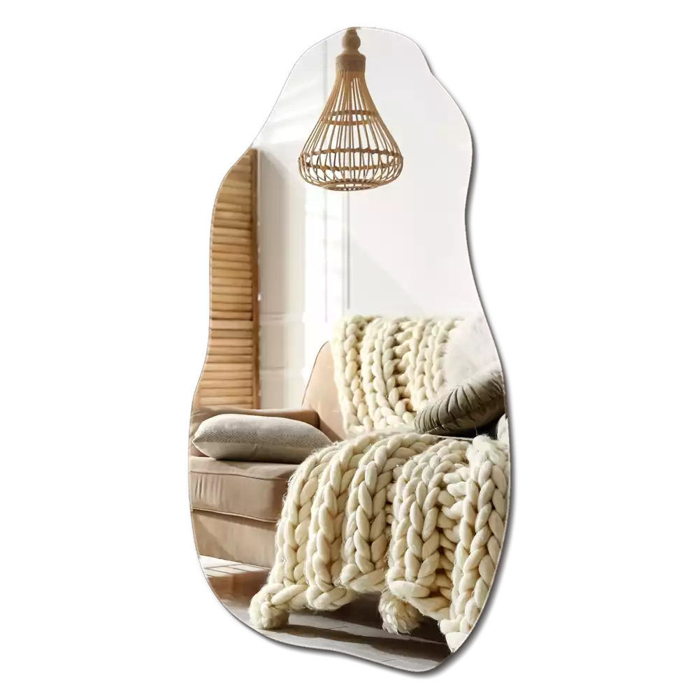 Espelho orgânico mancha pendurada