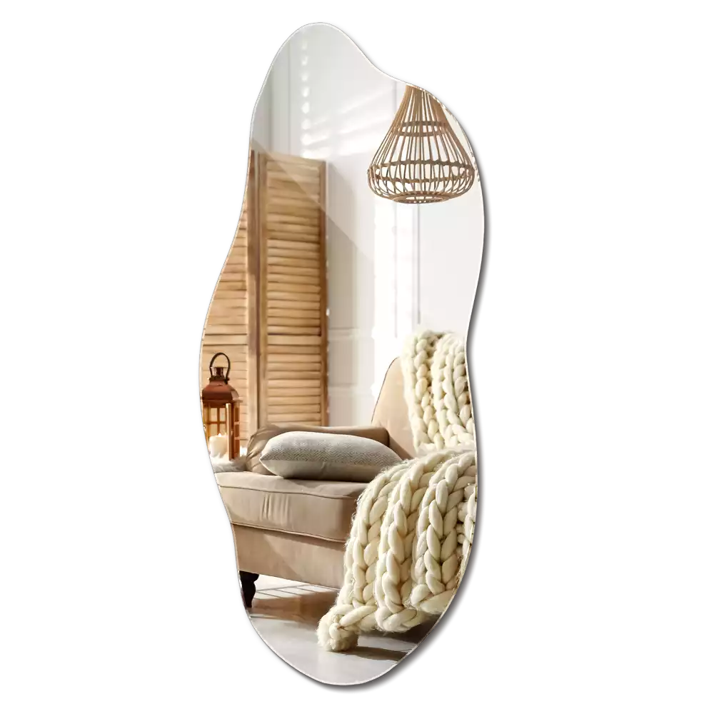 Espelho decorativo orgânico acessório impactante