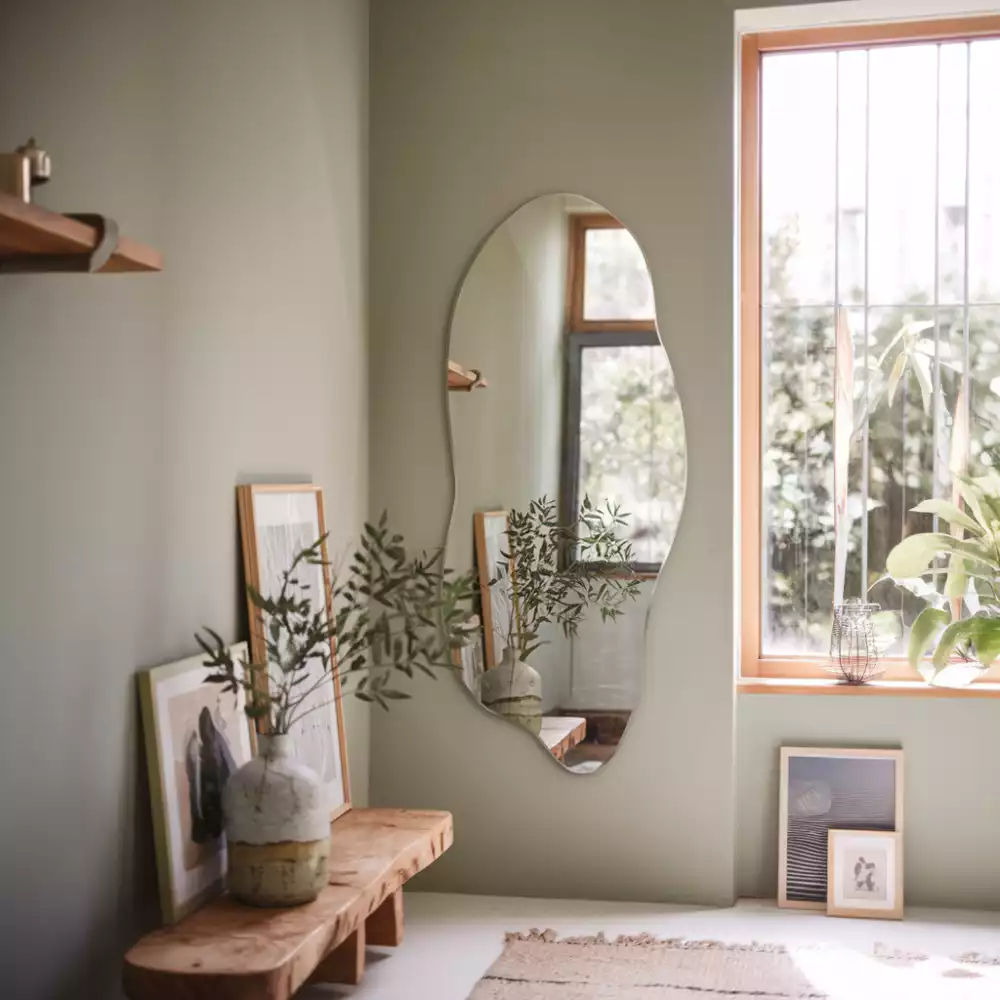 Espelho decorativo orgânico acessório impactante