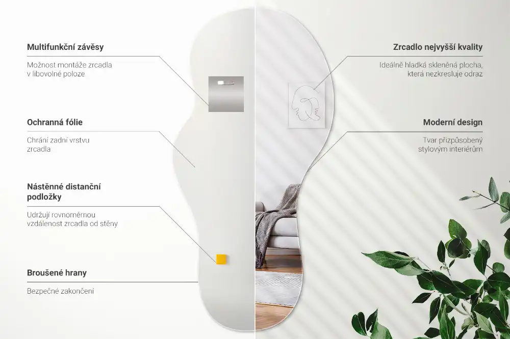 Espelho orgânico original suspenso