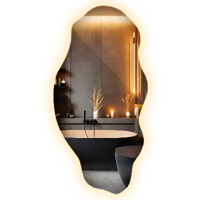 Espelho irregular LED iluminado