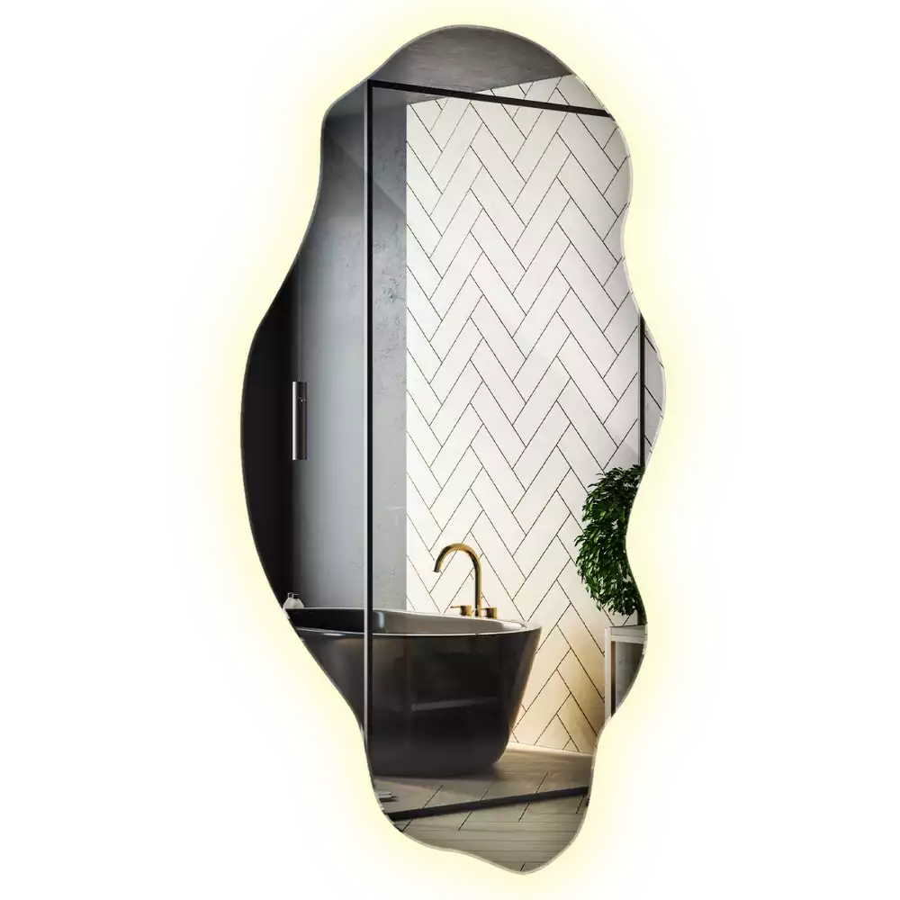 Espelho irregular LED iluminado