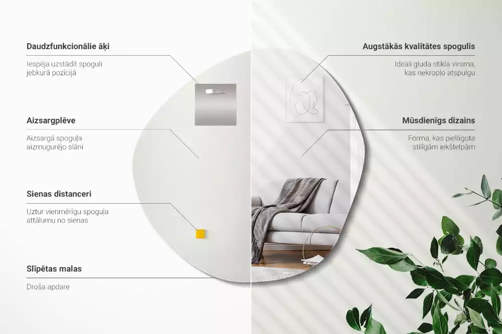 Espelho irregular decorativo