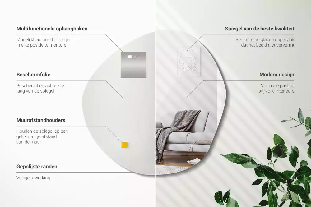 Espelho irregular decorativo