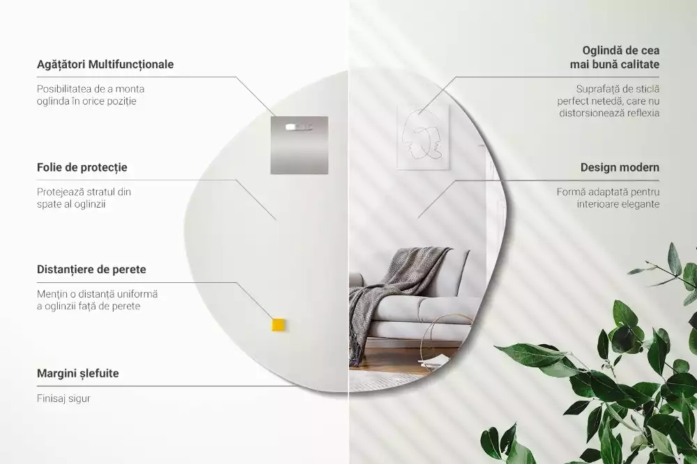 Espelho irregular decorativo