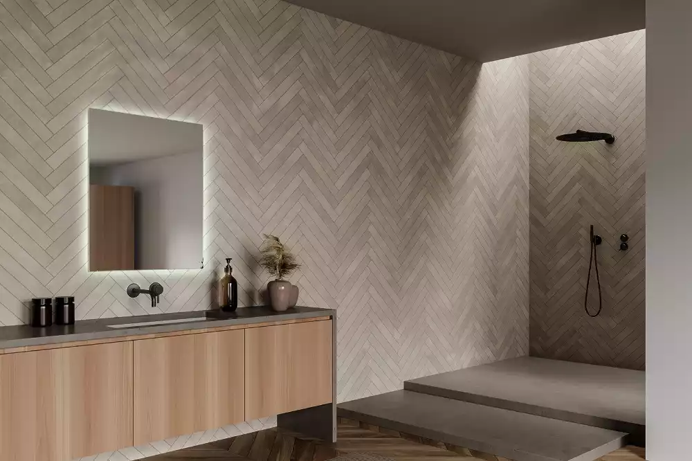 Espelho quadrado LED moderno