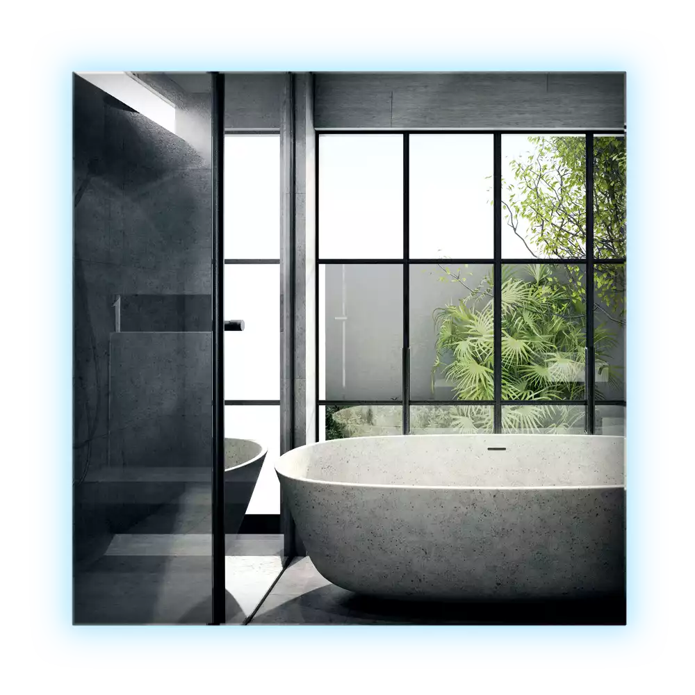 Espelho quadrado LED moderno