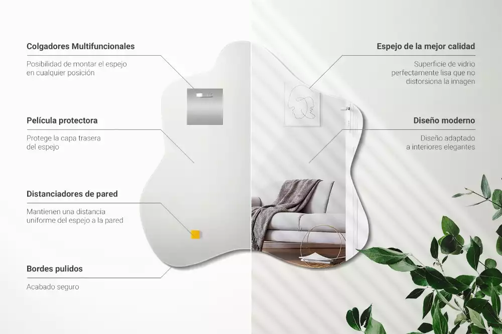 Espelho irregular mancha