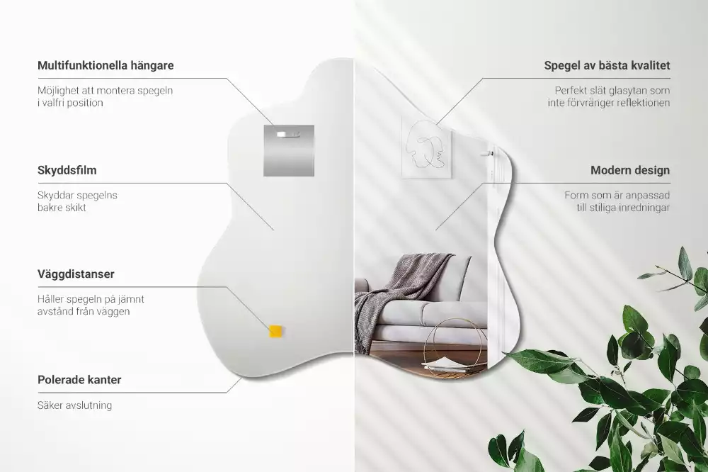 Espelho irregular mancha