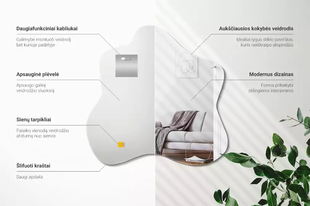 Espelho irregular mancha