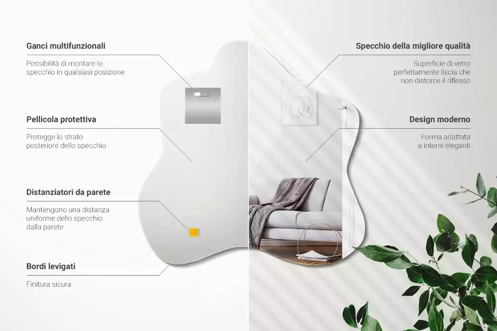 Espelho irregular mancha