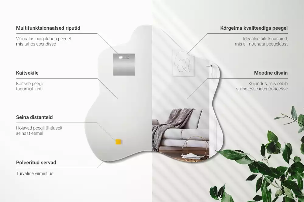 Espelho irregular mancha