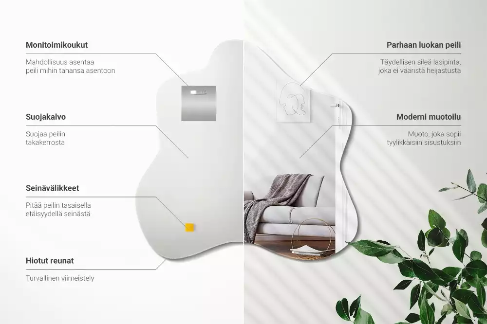 Espelho irregular mancha