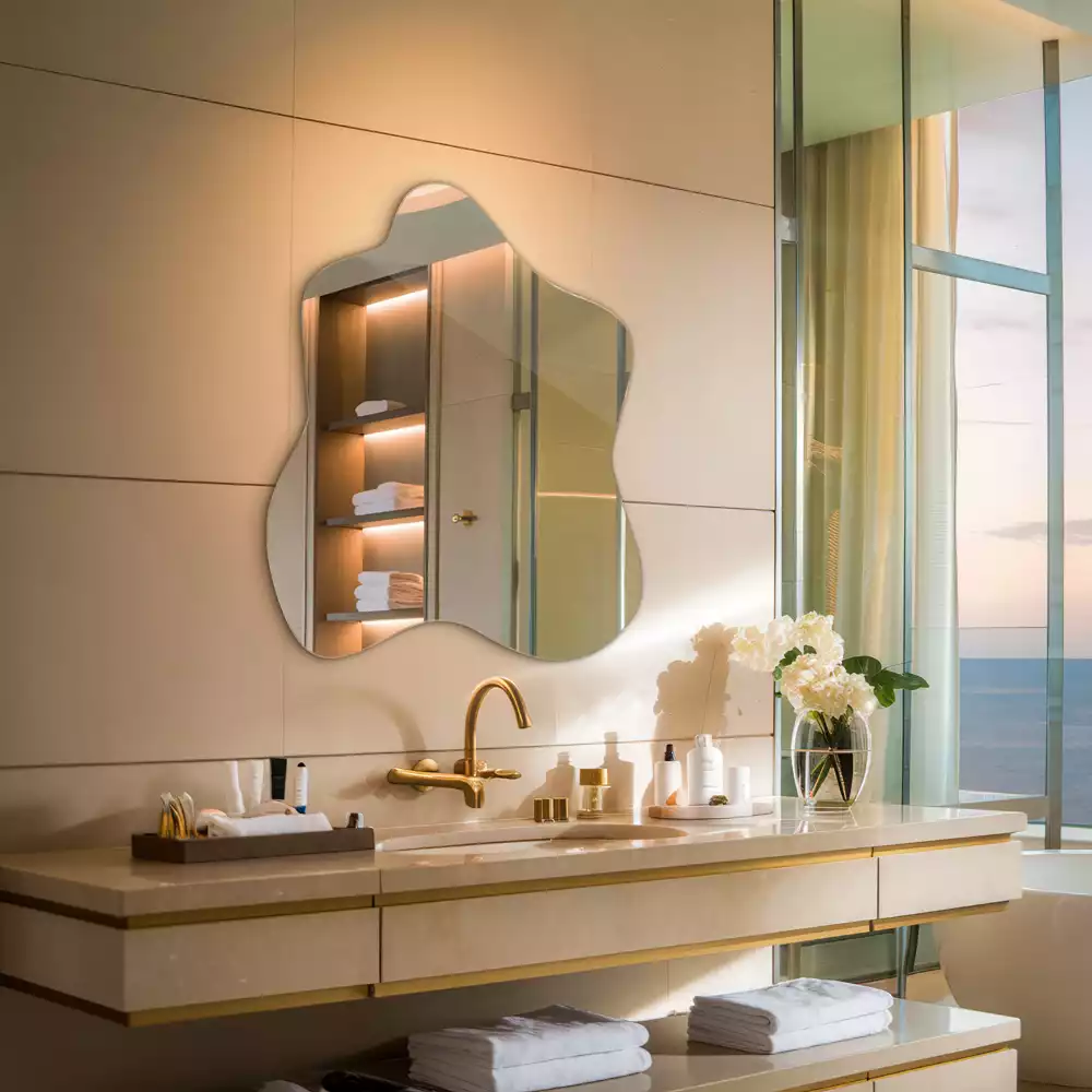 Espelho irregular mancha