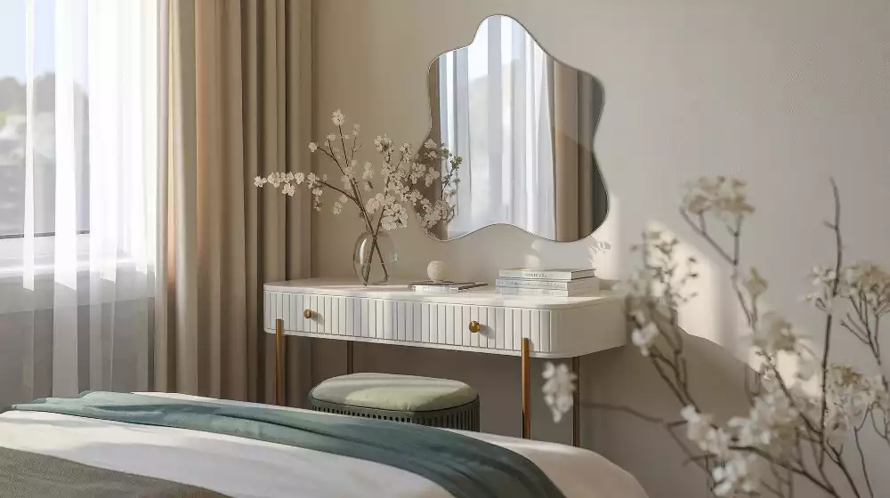 Espelho irregular mancha