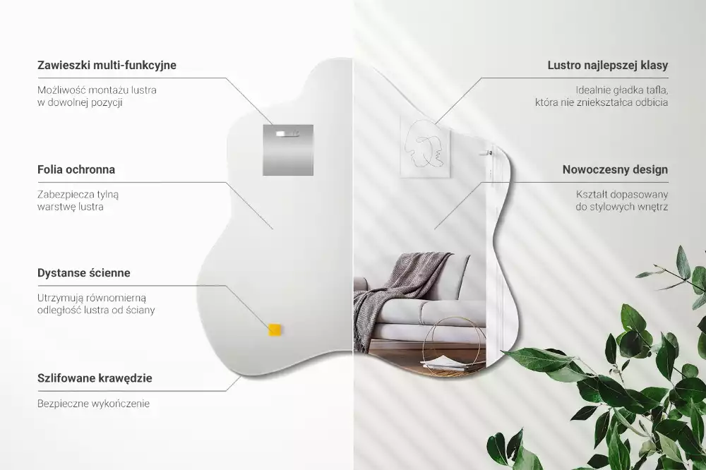 Espelho irregular mancha