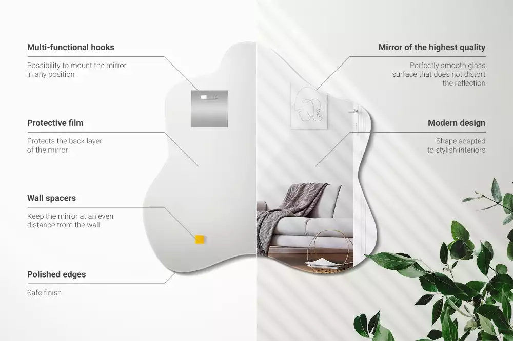 Espelho irregular mancha