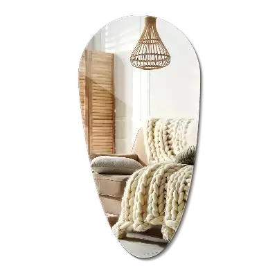 Espelho decorativo orgânico gota d água