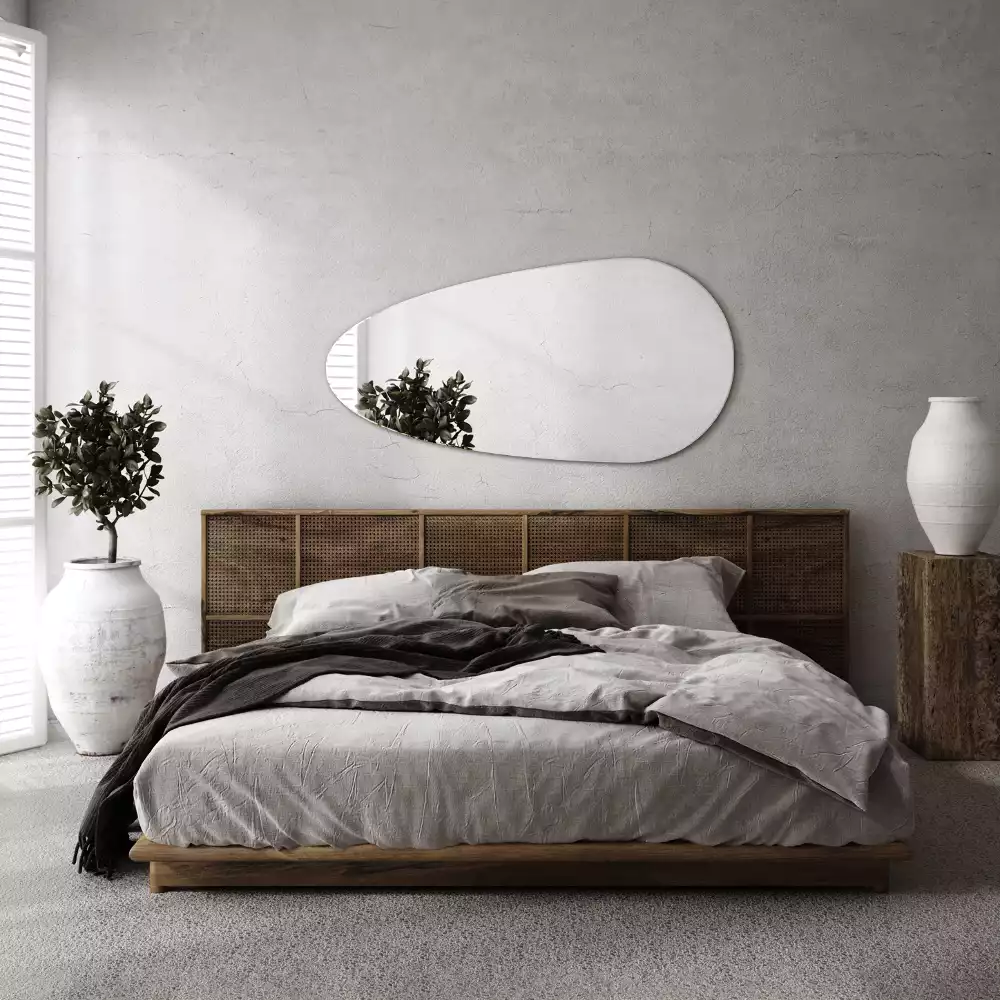 Espelho decorativo orgânico gota d água