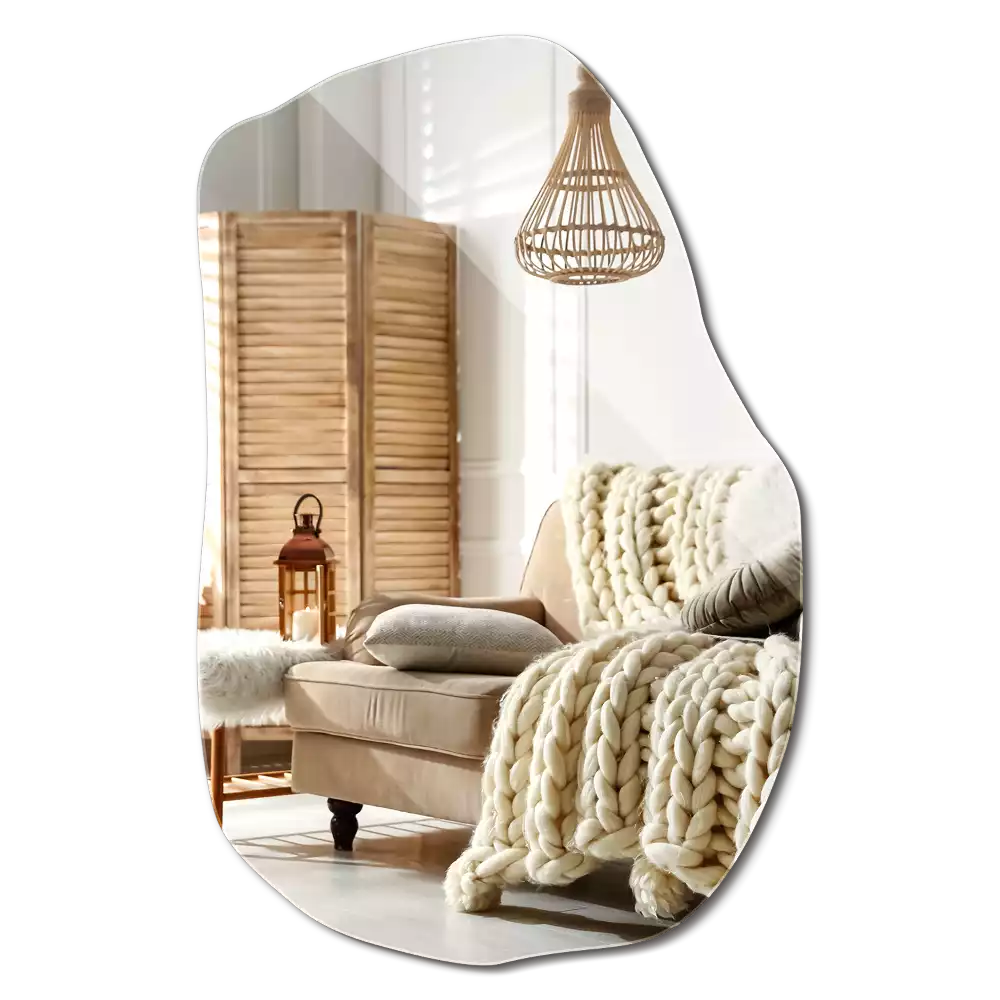 Espelho assimétrico toque moderno