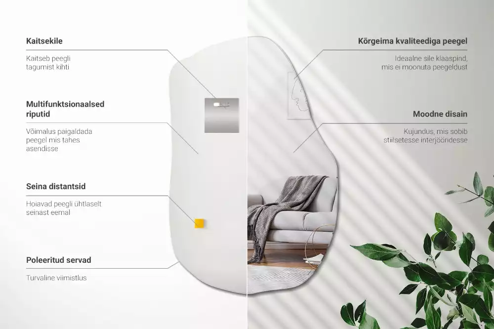 Espelho assimétrico toque moderno