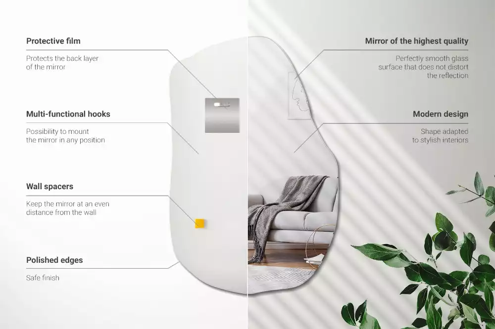 Espelho assimétrico toque moderno