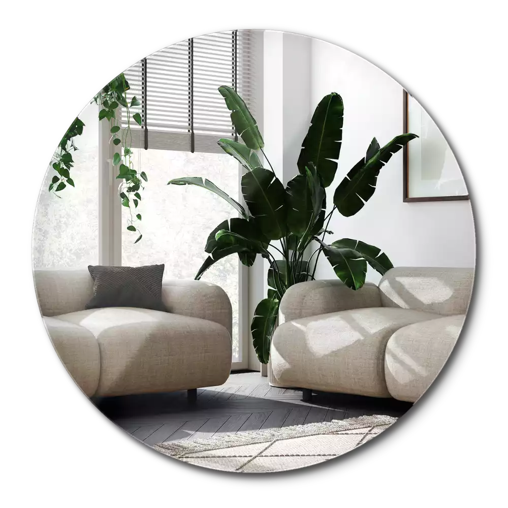 Espelho redondo sem moldura