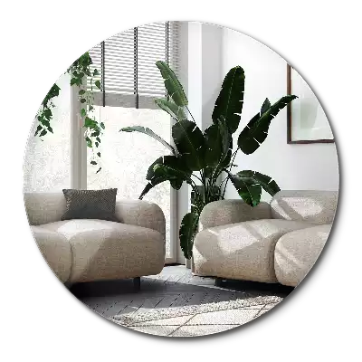 Espelho redondo sem moldura