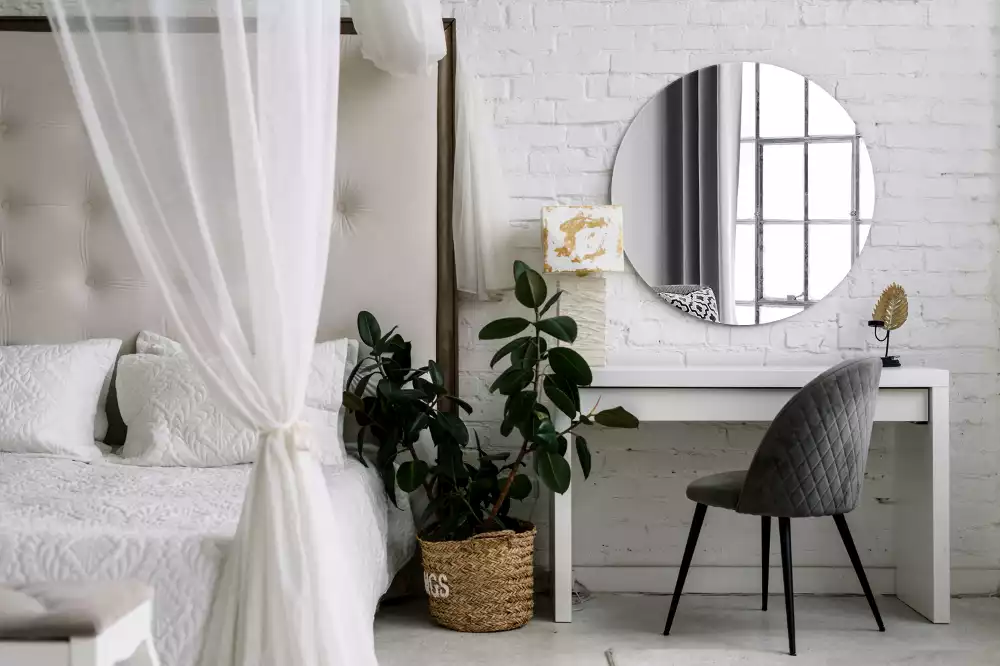 Espelho redondo sem moldura