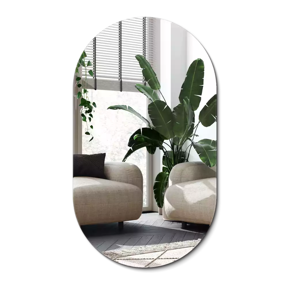 Espelho oval suspenso clássico