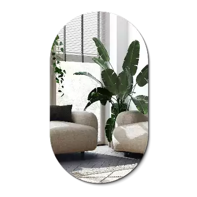 Espelho oval suspenso clássico