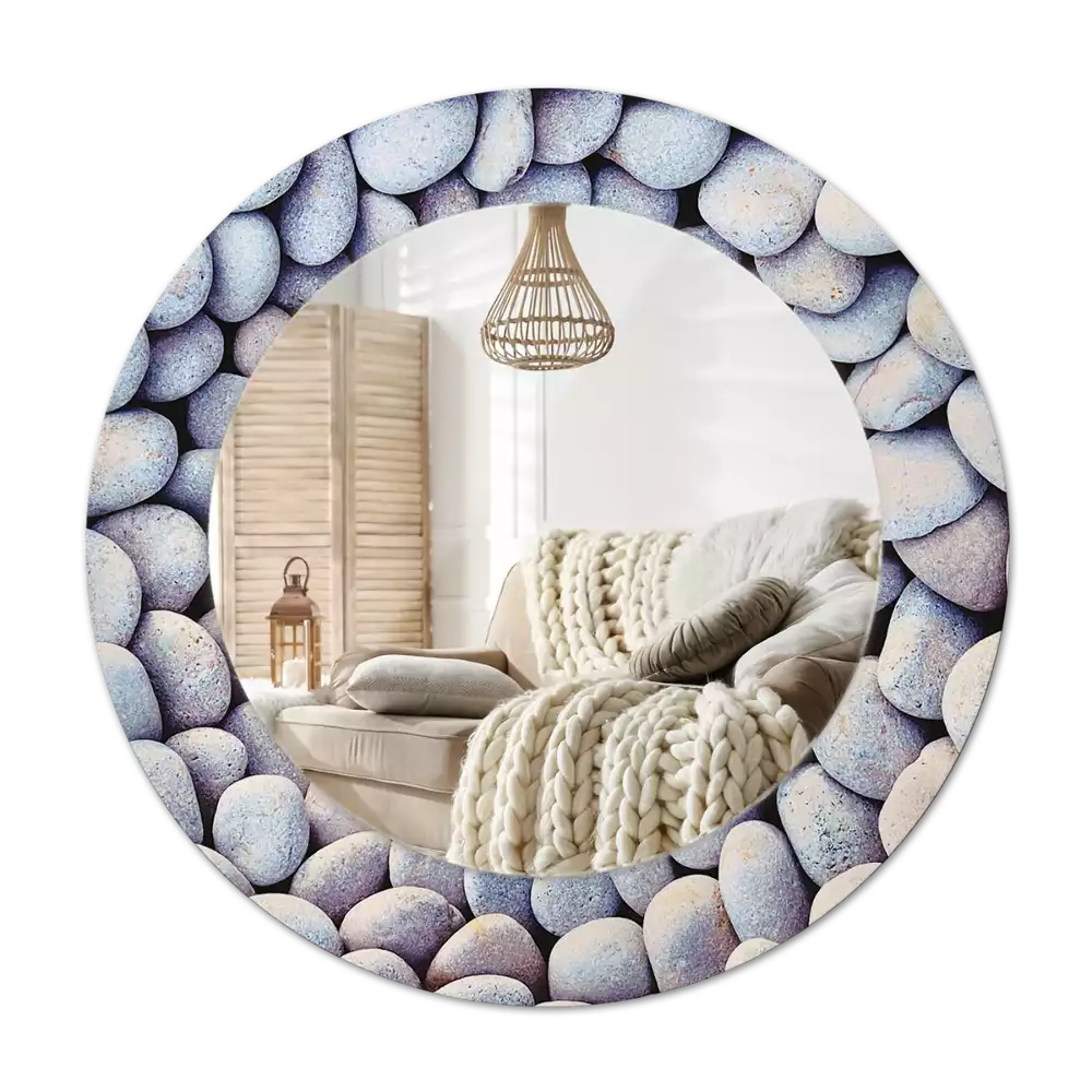 Espelho redondo decorativo Círculo de pedras do mar