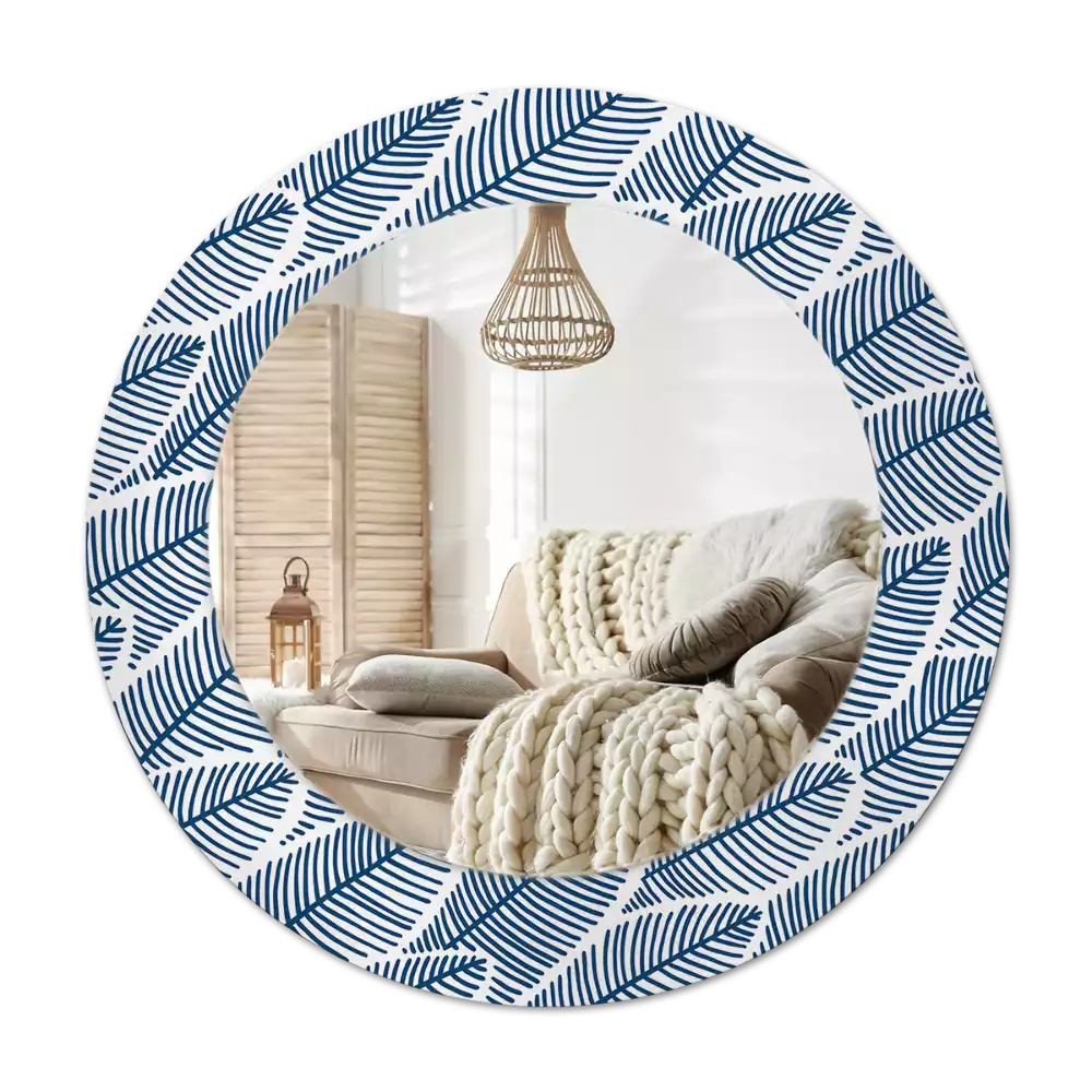 Espelho redondo decorativo Folhas