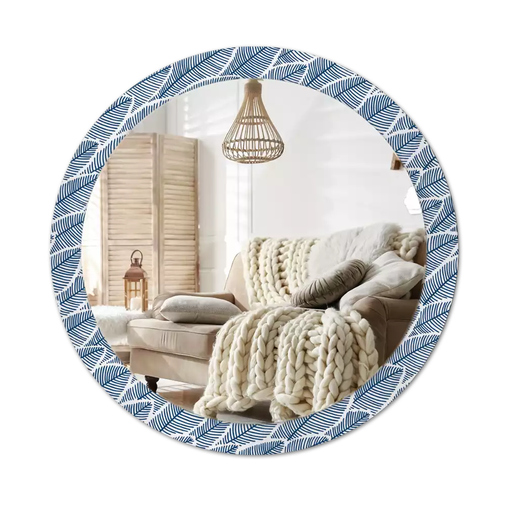 Espelho redondo decorativo Folhas