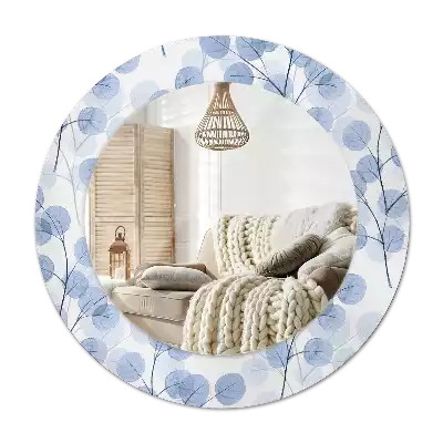 Espelho redondo decorativo Ramos e folhas