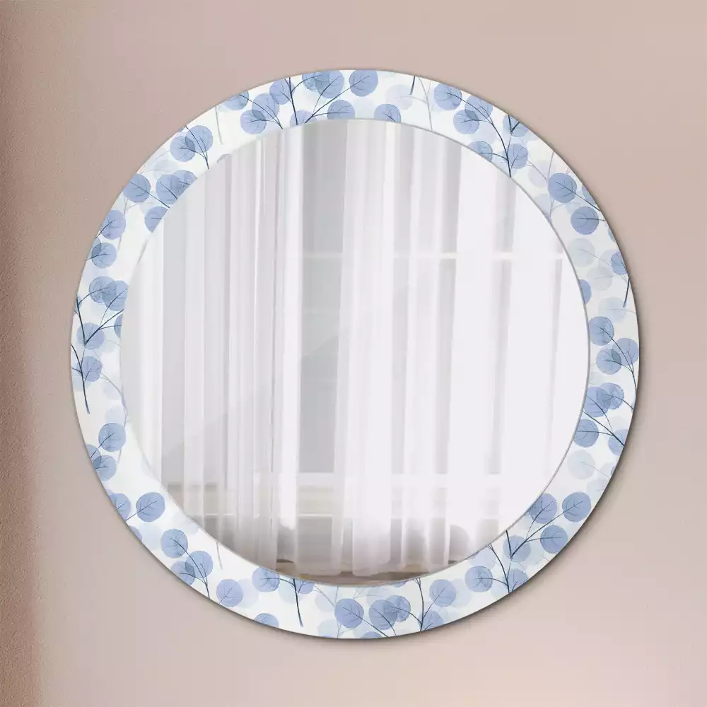 Espelho redondo decorativo Ramos e folhas