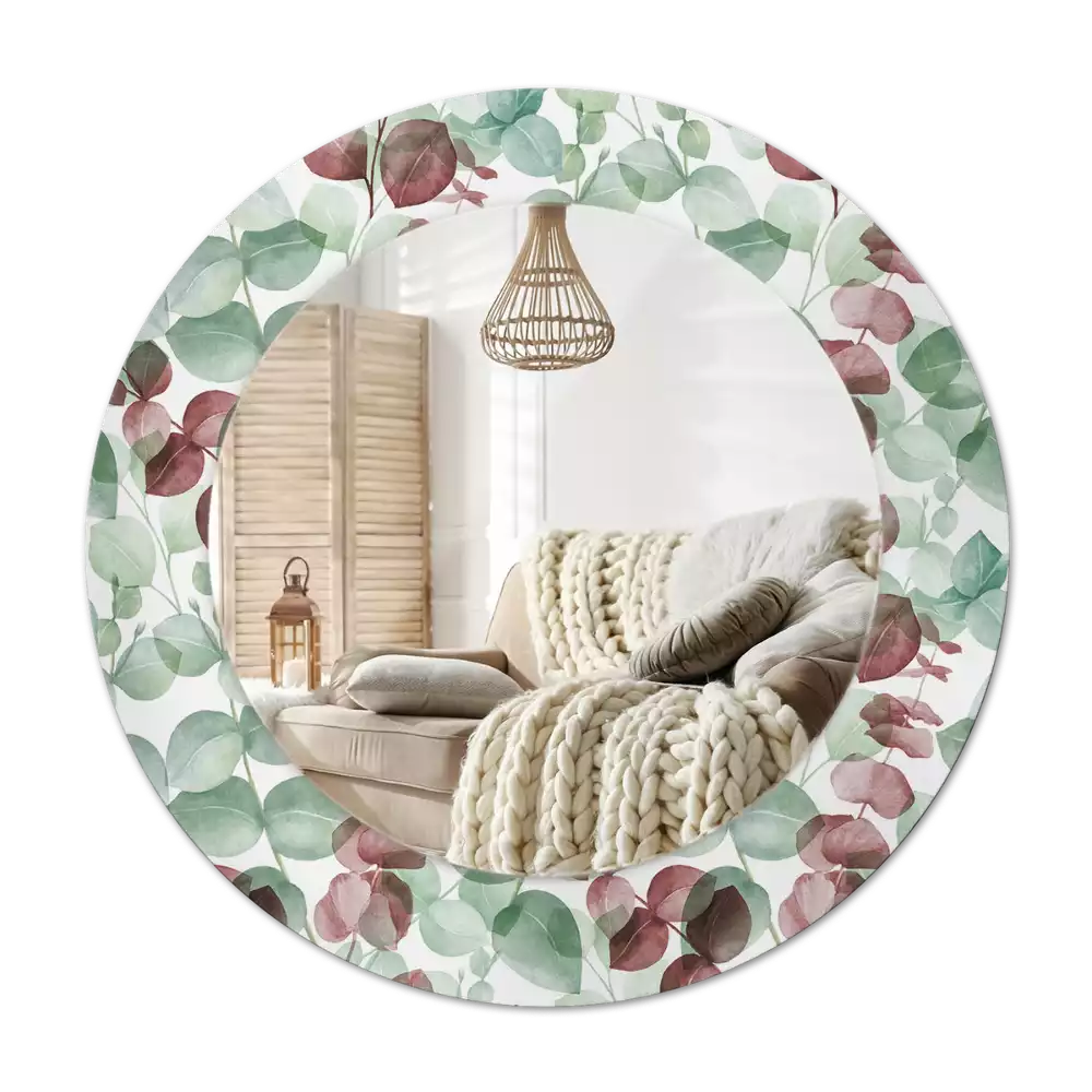 Espelho redondo decorativo Eucalipto