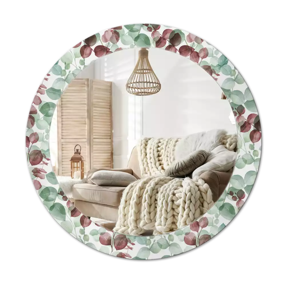 Espelho redondo decorativo Eucalipto