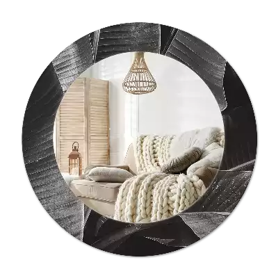 Espelho redondo decorativo Palmeiras tropicais