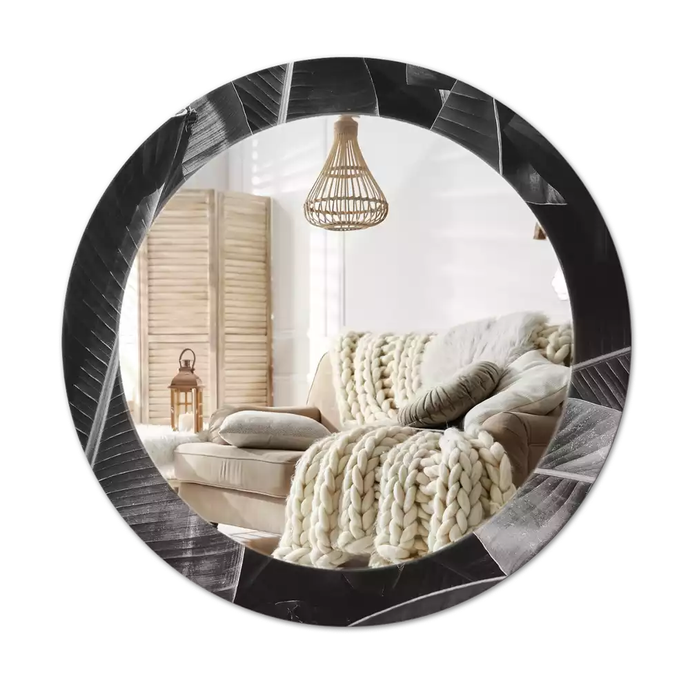 Espelho redondo decorativo Palmeiras tropicais