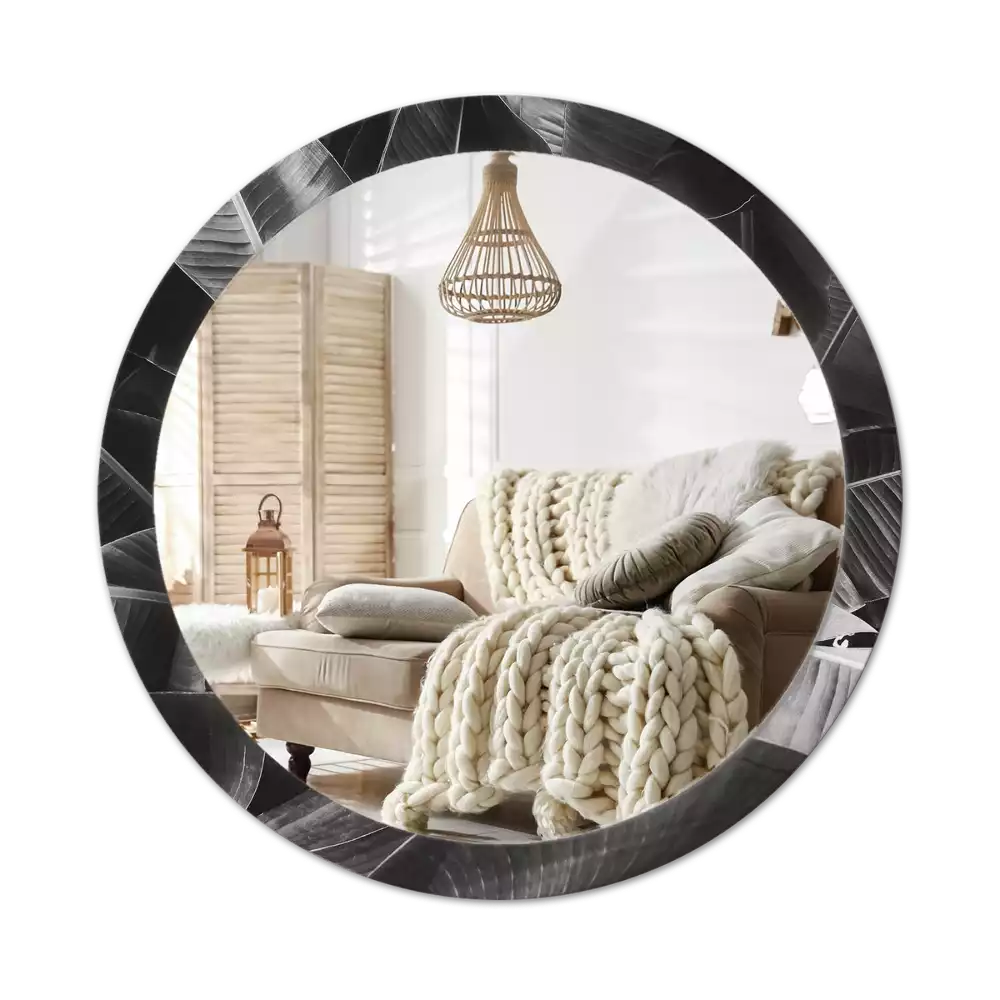 Espelho redondo decorativo Palmeiras tropicais